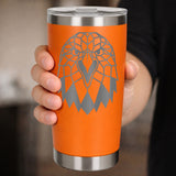 Orange Thermal Metal Coffee Cup
