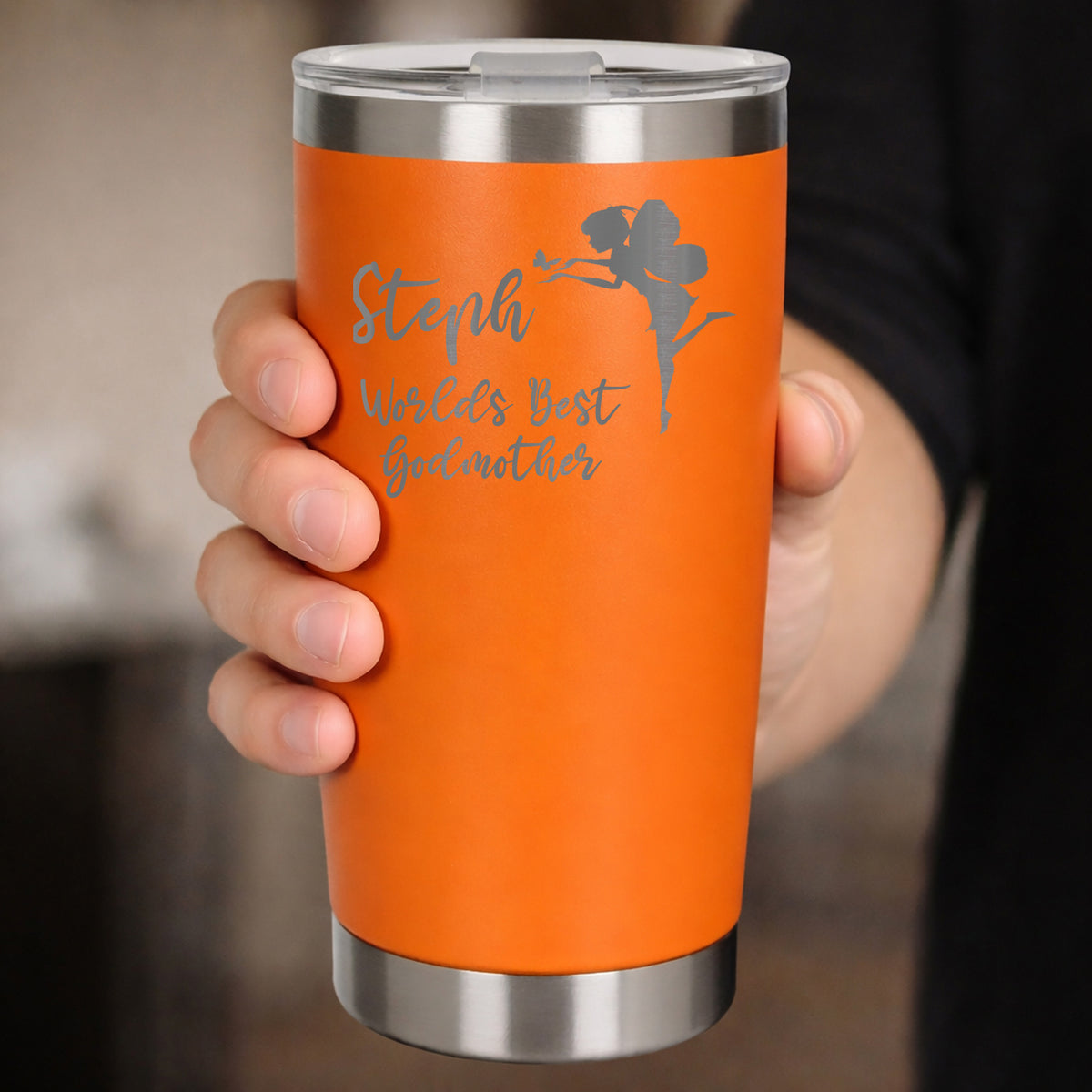 Orange Thermal Metal Coffee Cup