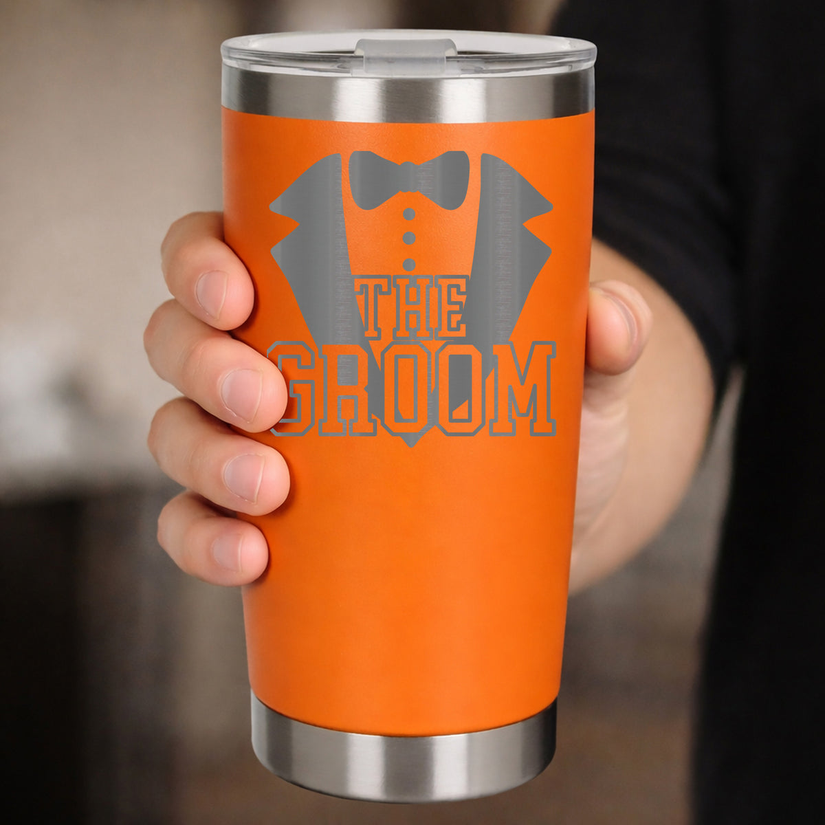 Orange Thermal Metal Coffee Cup