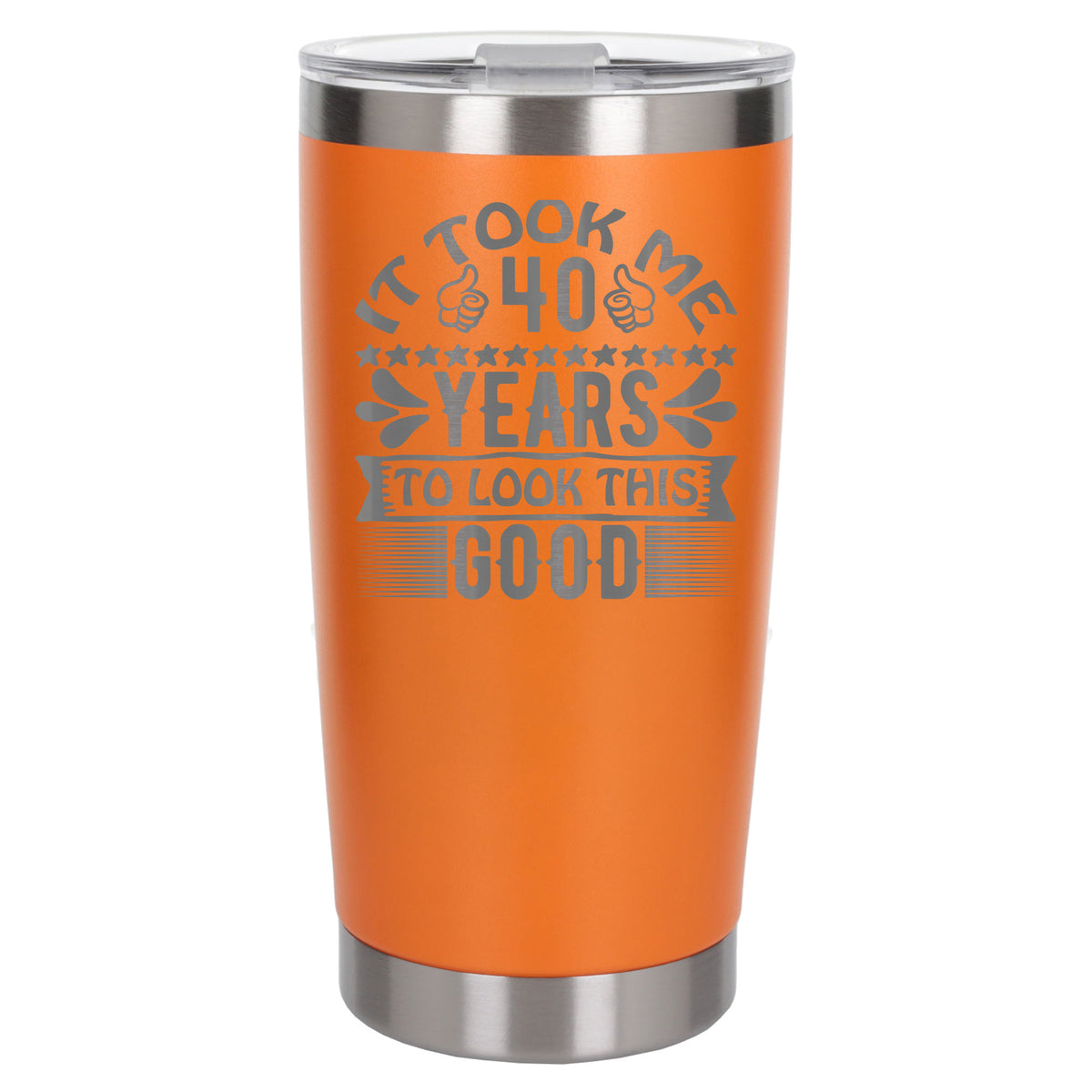 Orange Thermal Metal Coffee Cup