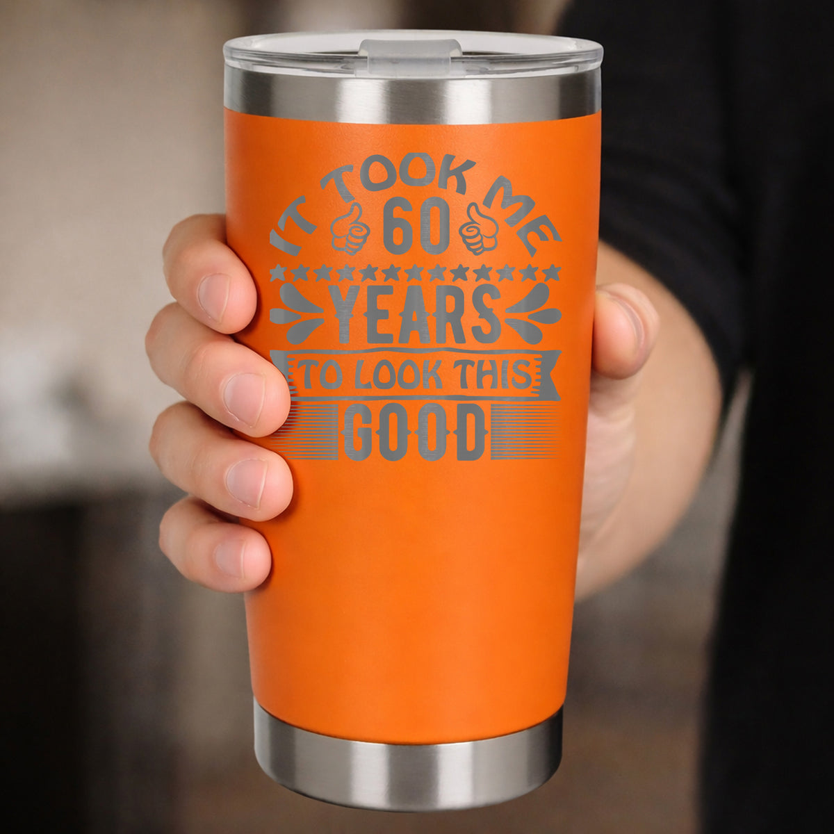 Orange Thermal Metal Coffee Cup