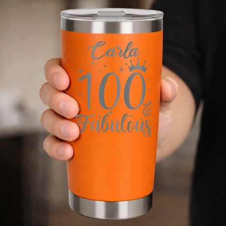 Orange Thermal Metal Coffee Cup