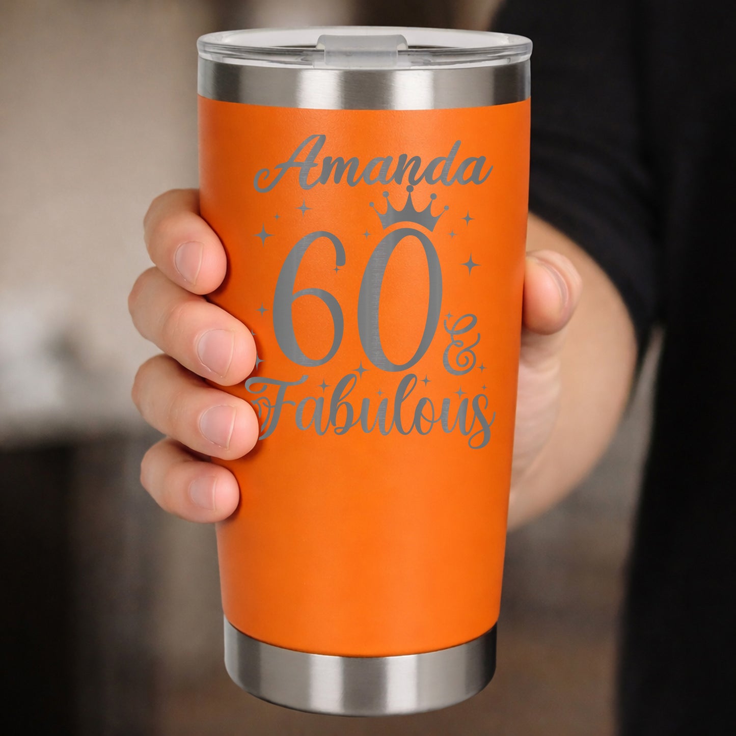 Orange Thermal Metal Coffee Cup
