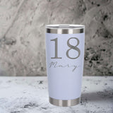 White Thermal Metal Coffee Cup