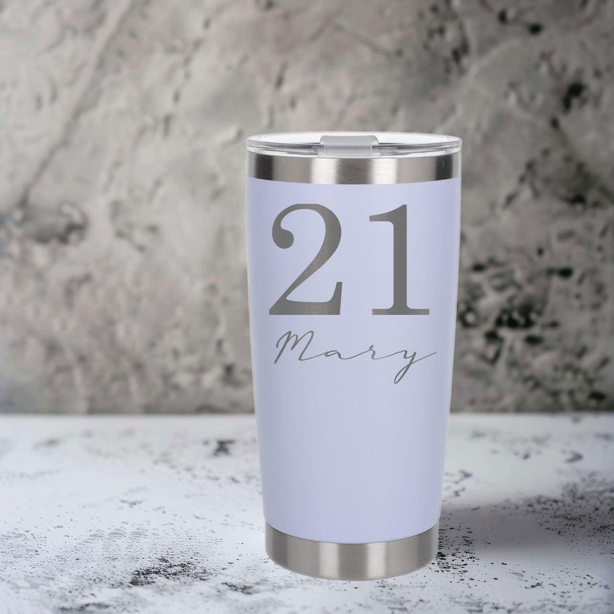 White Thermal Metal Coffee Cup