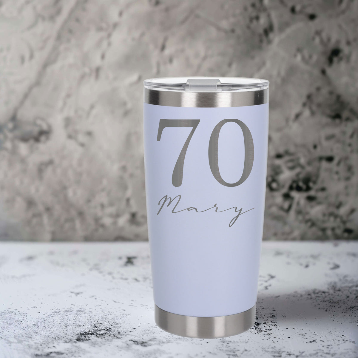 White Thermal Metal Coffee Cup