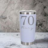 White Thermal Metal Coffee Cup