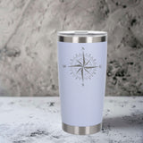 White Thermal Metal Coffee Cup