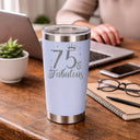 White Thermal Metal Coffee Cup