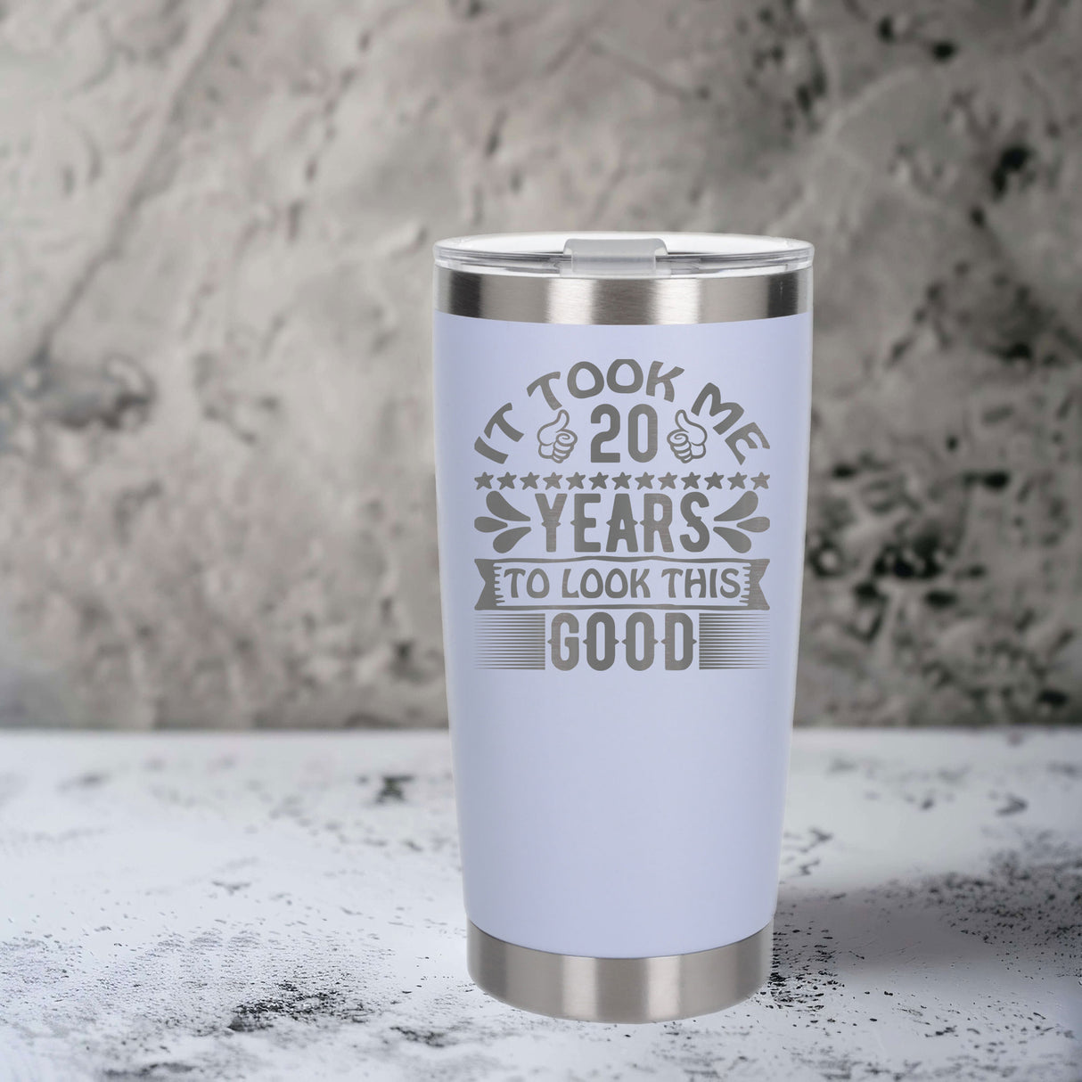 White Thermal Metal Coffee Cup