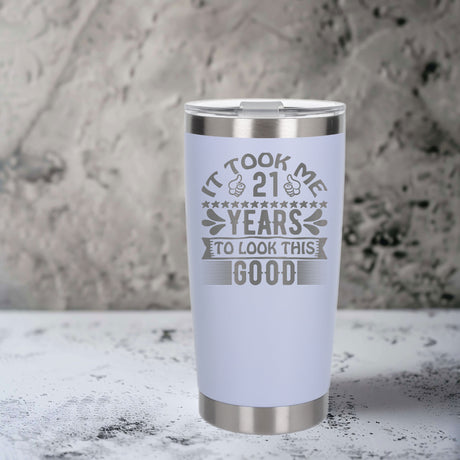 White Thermal Metal Coffee Cup