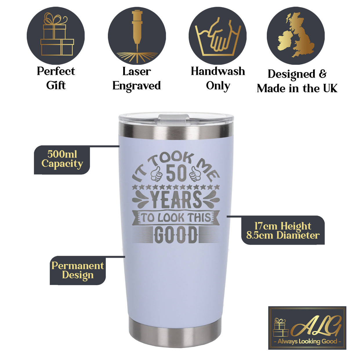 White Thermal Metal Coffee Cup