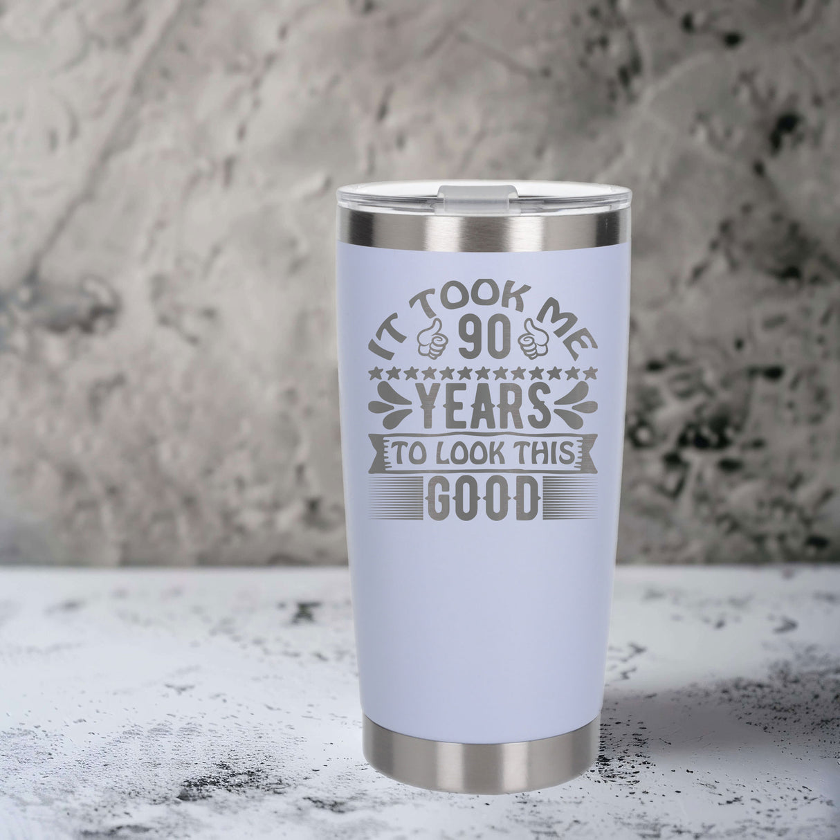 White Thermal Metal Coffee Cup
