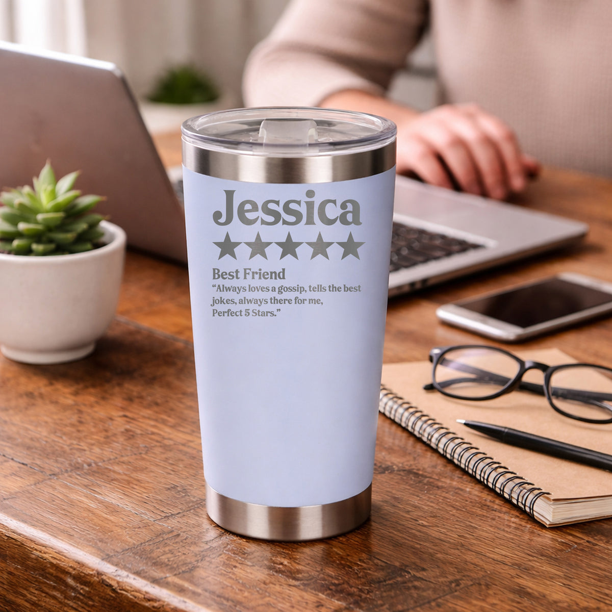 Review Engraved Travel Mug Birthday Gift, Thermal Metal Coffee Cup