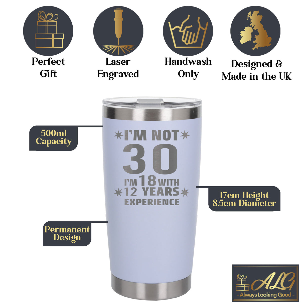 White Thermal Metal Coffee Cup