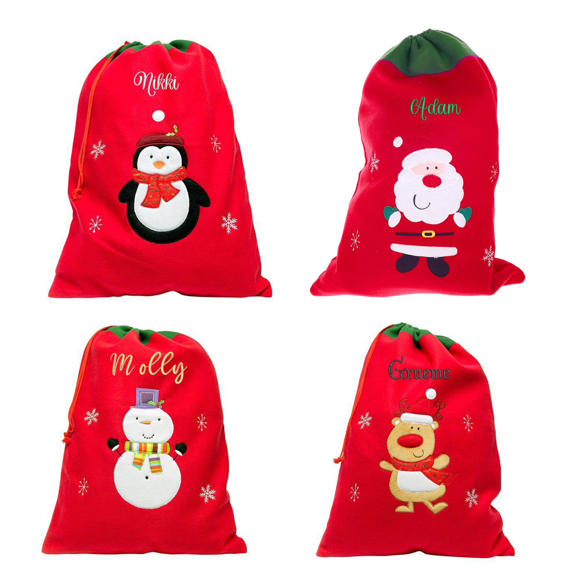 Personalised Embroidered Large Christmas Red Santa Sack and/or Stocking  - Always Looking Good -   