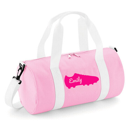 Personalised Football Boot Barrel Bag - Lightweight Holdall for Kid