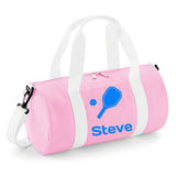 Personalised Pickleball Barrel Bag | Kids Sports Holdall with Name