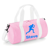 Personalised Rugby Side On Player Barrel Bag | Kids Sports Holdall with Name