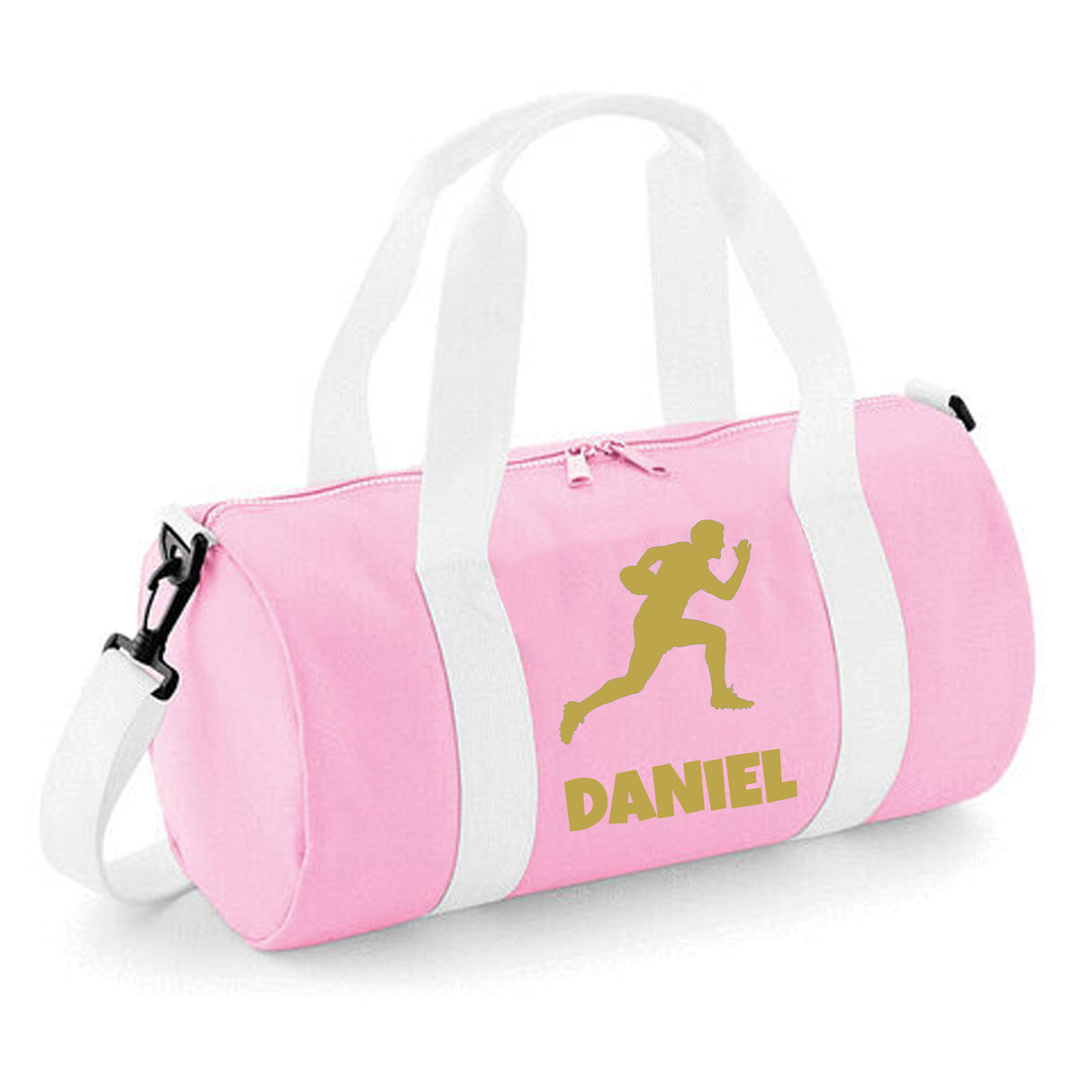Personalised Rugby Side On Player Barrel Bag | Kids Sports Holdall with Name
