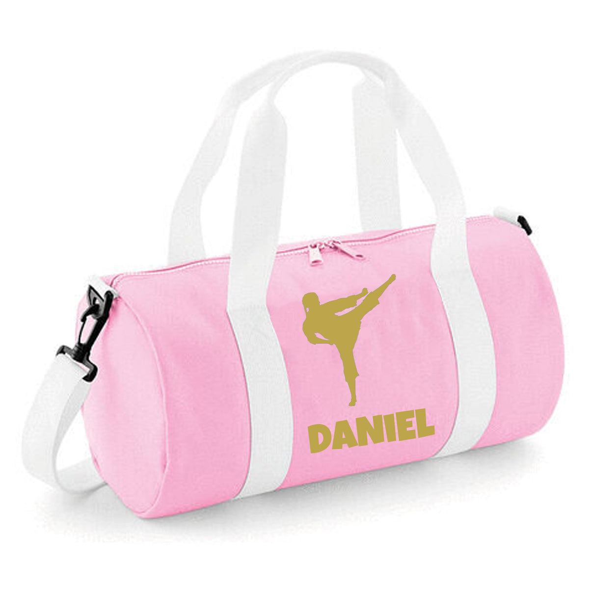 Personalised Karate Kick Barrel Bag | Kids Sports Holdall with Name