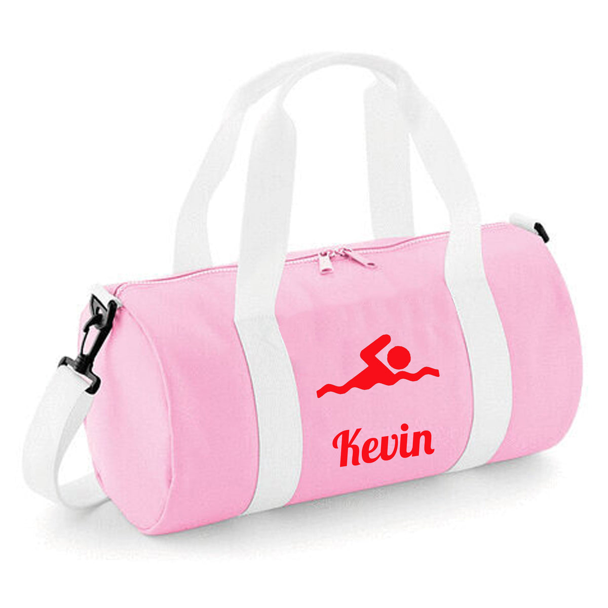 Personalised Swimming Barrel Bag | Kids Sports Holdall with Name
