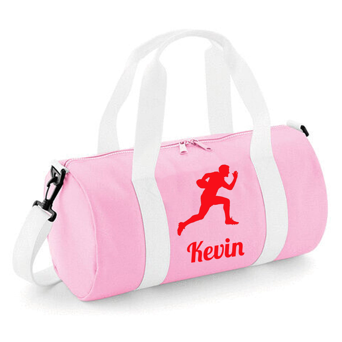 Personalised Rugby Side On Player Barrel Bag | Kids Sports Holdall with Name