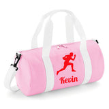 Personalised Rugby Side On Player Barrel Bag | Kids Sports Holdall with Name