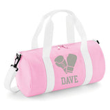 Personalised Boxing Gloves Barrel Bag | Kids Sports Holdall with Name