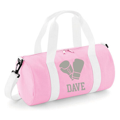 Personalised Boxing Gloves Barrel Bag 12L - With Name