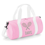 Personalised Tennis Design Barrel Bag | Kids Sports Holdall with Name