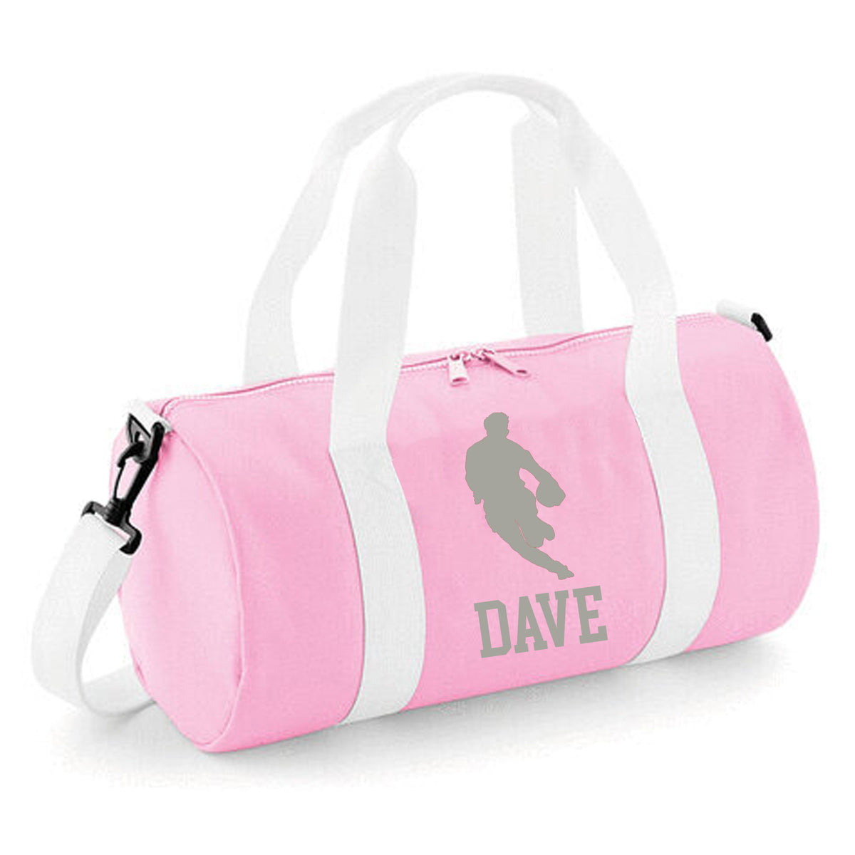 Personalised Rugby Player Barrel Bag | Kids Sports Holdall with Name