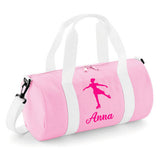 Personalised Ice Skater Barrel Bag | Kids Sports Holdall with Name