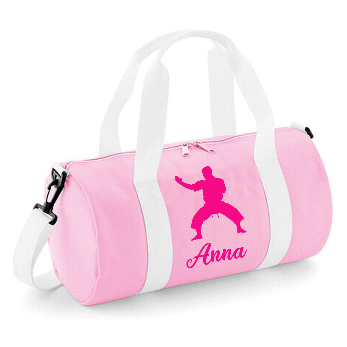 Personalised Martial Arts Barrel Bag | Kids Sports Holdall with Name