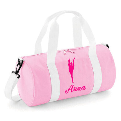 Personalised Gymnastics Bag – 12L Barrel Duffel, 'Y' with Name