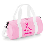 Personalised Hockey Sticks Barrel Bag | Kids Sports Holdall with Name