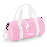 Personalised Gymnastics Barrel Bag | Kids Gym Holdall with Name