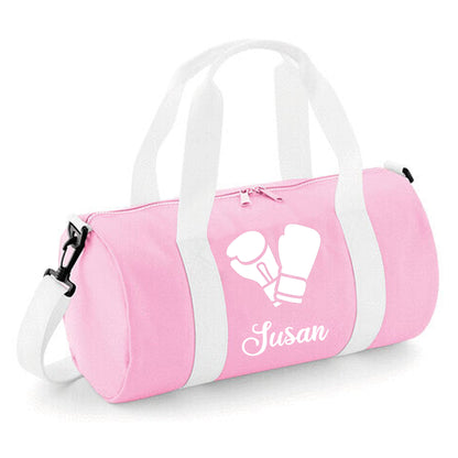 Personalised Boxing Gloves Barrel Bag 12L - With Name