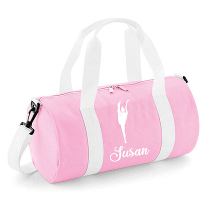 Personalised Gymnastics Bag – 12L Barrel Duffel, 'Y' with Name