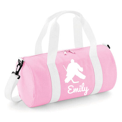 Personalised Ice Hockey Barrel Bag, Stylish Holdall for Kids