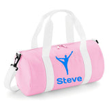 Personalised Male Gymnast Barrel Bag | Kids Sports Holdall with Name