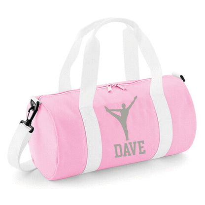 Personalised Male Gymnast Barrel Bag with Boys Name