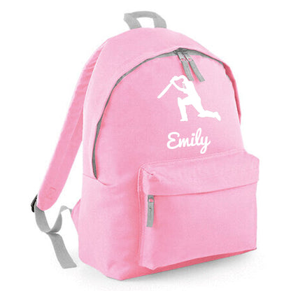 Personalised Cricket Backpack, Kids Rucksack with Name & Design