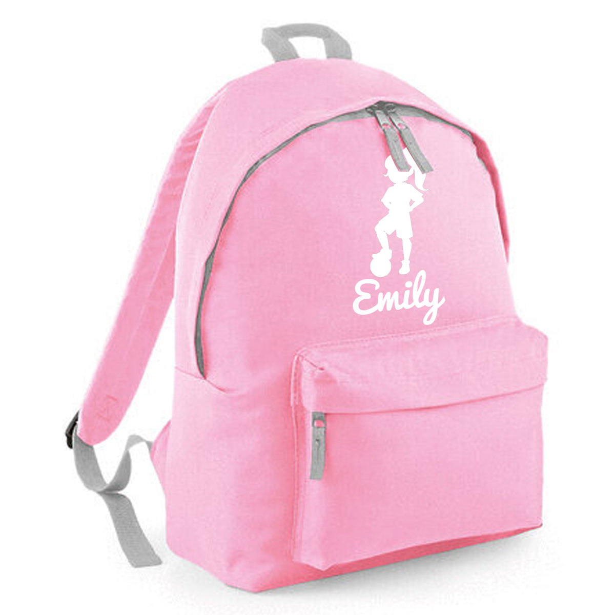 Personalised Girl Footballer Backpack | Kids School Bag with Name