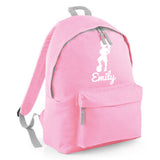 Personalised Girl Footballer Backpack | Kids School Bag with Name