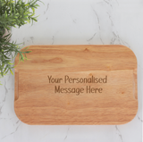 Personalised Coffee & Biscuit Engraved Board with Optional Mug and Message