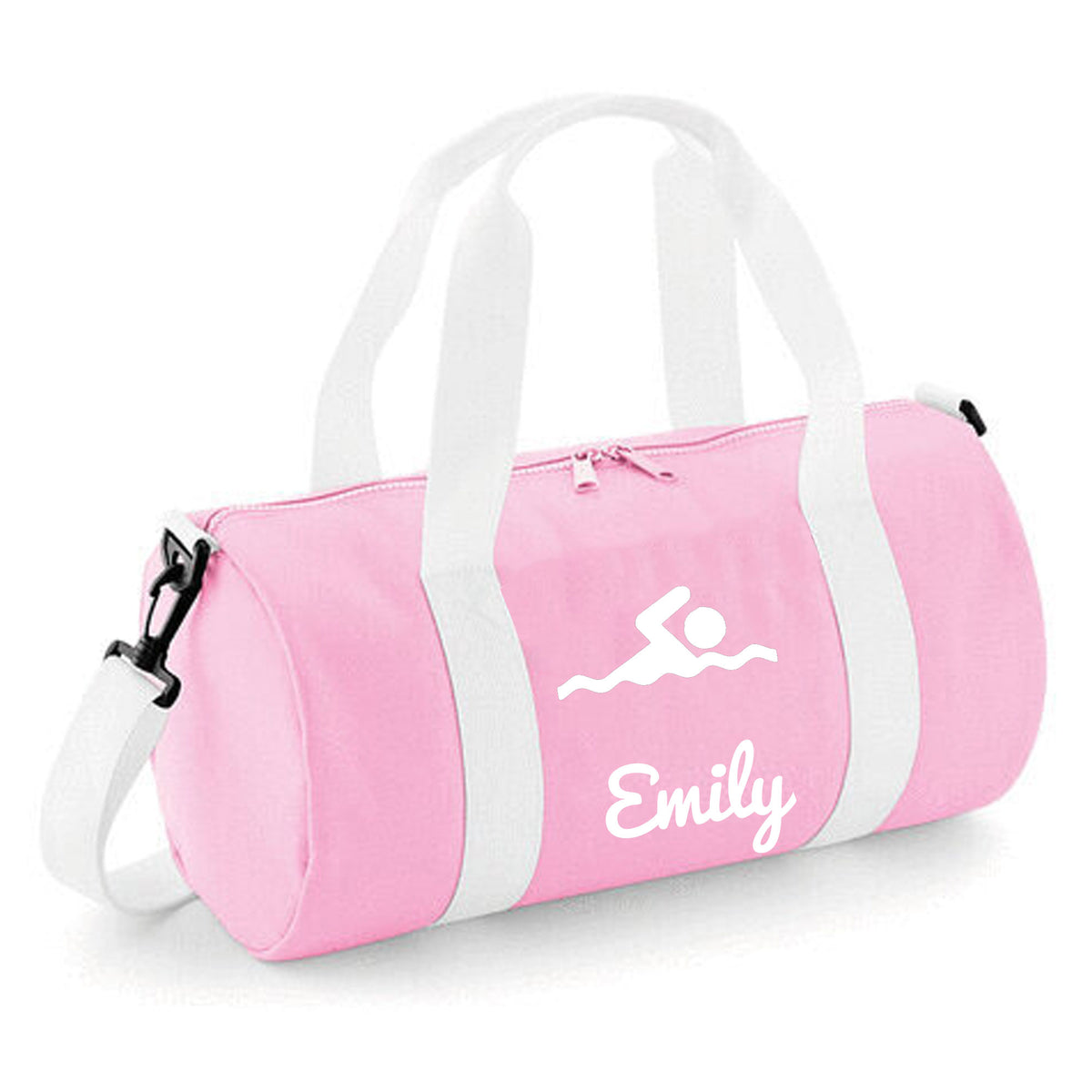 Personalised Swimming Barrel Bag | Kids Sports Holdall with Name