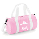 Personalised Swimming Barrel Bag | Kids Sports Holdall with Name