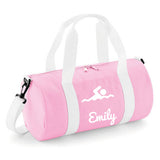 Personalised Swimming Barrel Bag | Kids Sports Holdall with Name