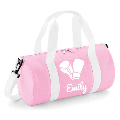 Personalised Boxing Gloves Barrel Bag 12L - With Name